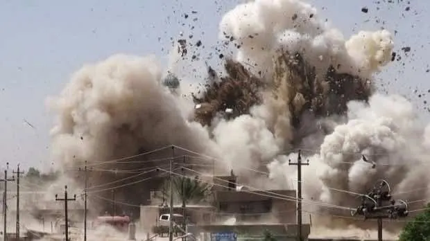 The US bombing Mosul Hospital in Iraq in 2017. 