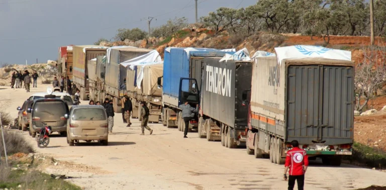A photo of a decrepit USAID convoy illustrating The Human Cost of Foreign Aid Cuts When Bureaucracy Kills