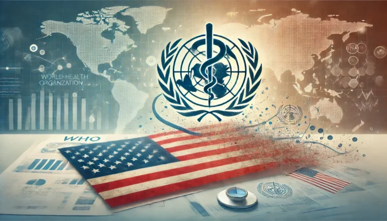 a stylized depicition of the U.S. Withdrawal from WHO: Global Health Impact