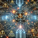 A stylized depiction of AI reward function loopholes