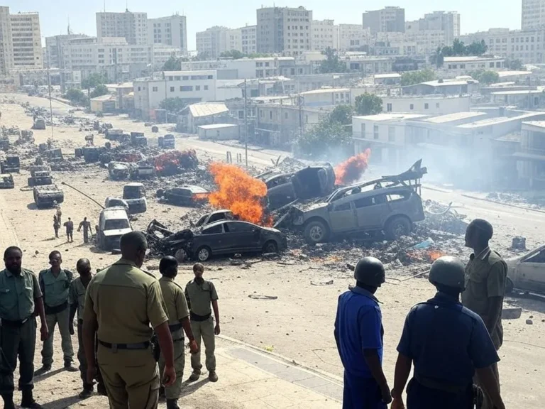 an image depicting Al-Shabaab’s Attack on Somali President: U.S. Airstrikes, Regional Power Struggles & Somalia’s Security Crisis