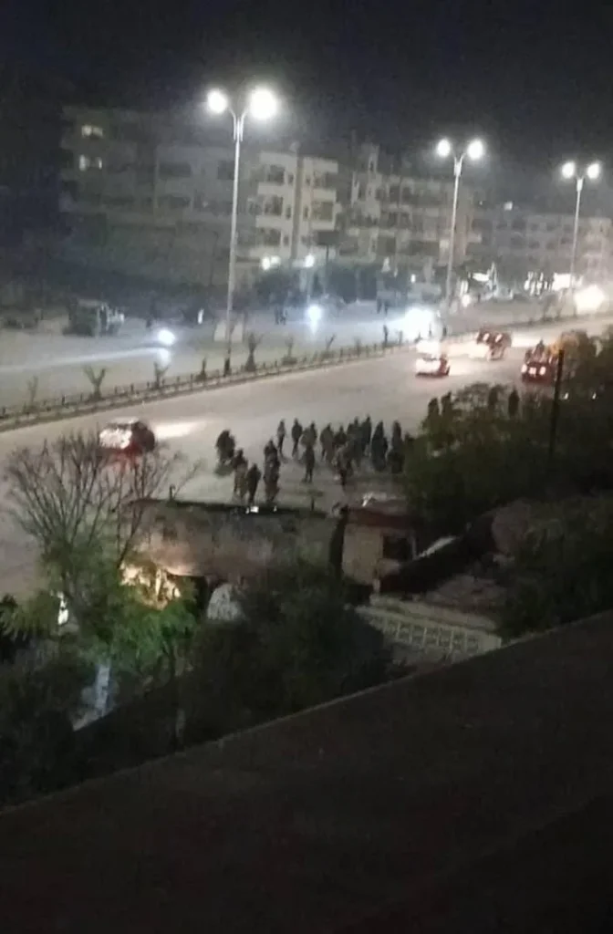 A photo of anti-Assad forces in Central Hama after Syrian and Russian forces have withdrawn but prior to a Syria coup 
