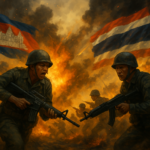 an image depicting cambodia and thailand having a flashpoint at the frontier