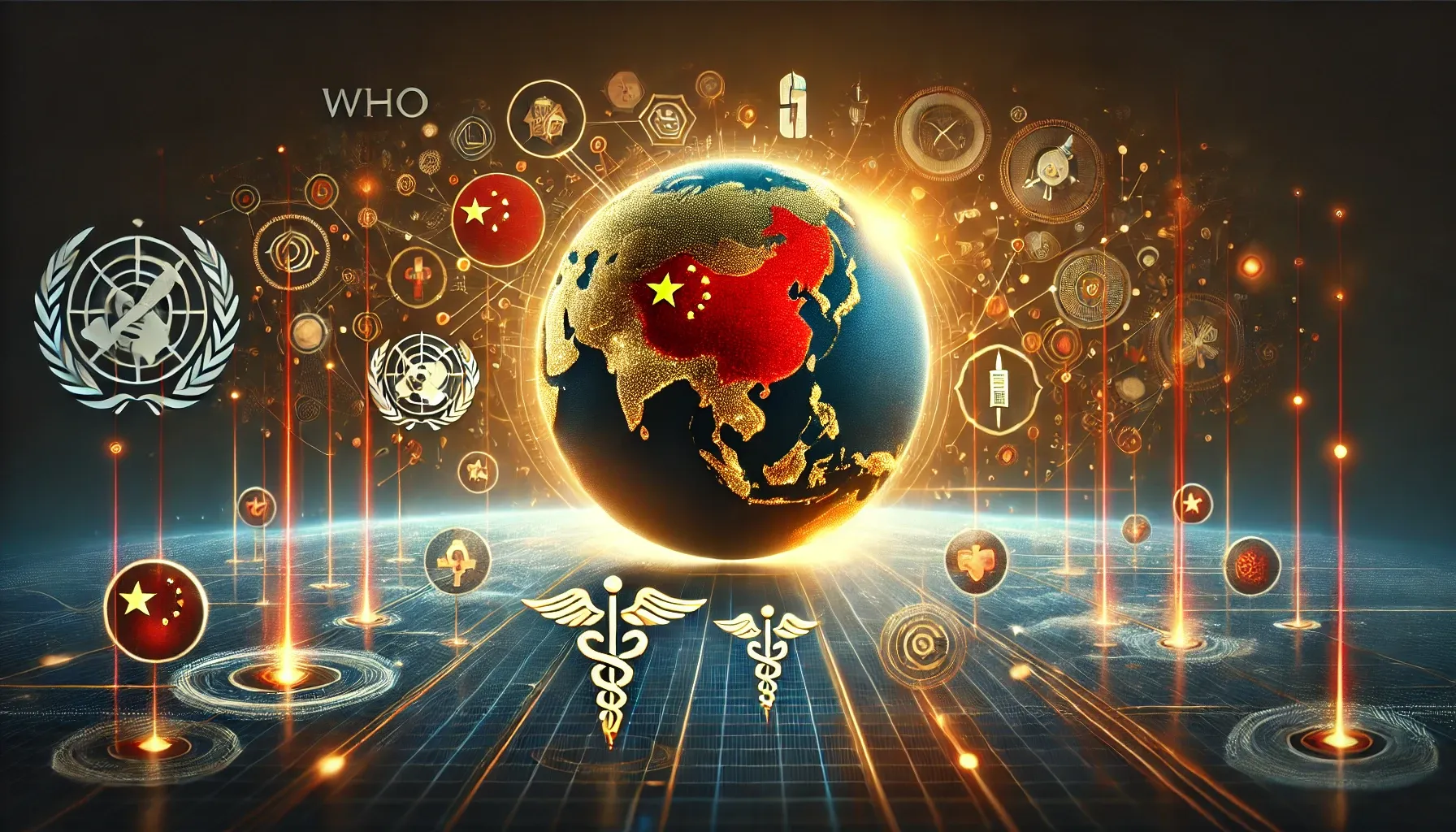 A stylized depiction of China’s Health Diplomacy: Leveraging WHO Vacuums