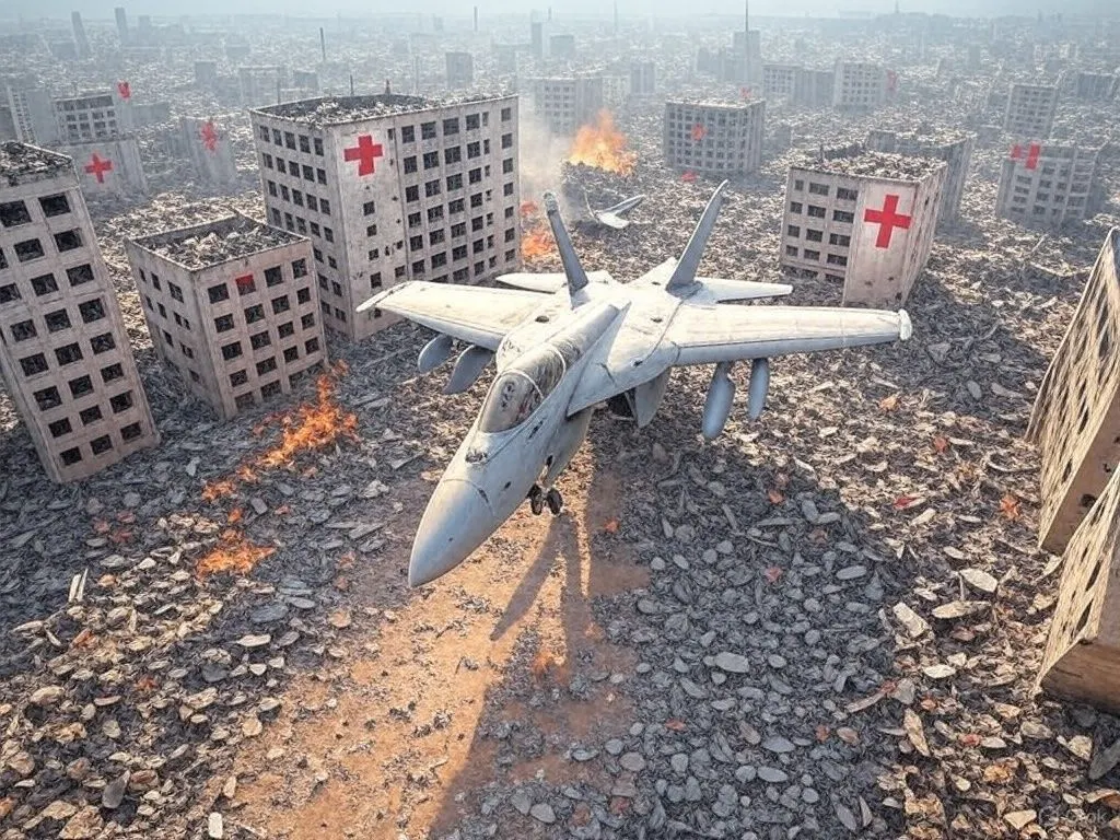 An image depicting Collateral Care: America’s Top 10 Hospital Bombings, Ranked by Freedom™
