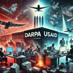 A stylized depiction of The $40B Black Hole vs. The $4B Revolution: Why DARPA Changes the World While USAID Burns Cash