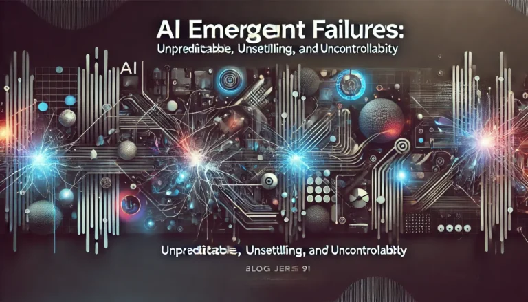 An abstract depiction of The Emergence of AI Failures: Unpredictable, Unsettling, and Uncontrollable