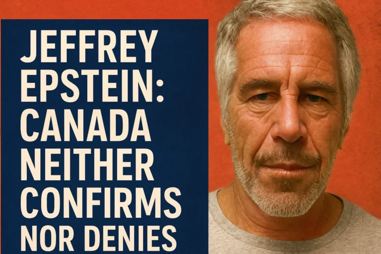 an image depicting Canada Refuses to Confirm or Deny Epstein Files: FINTRAC Issues Full Glomar Response