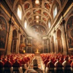 A visual depiction of how a papal conclave elects a new pope