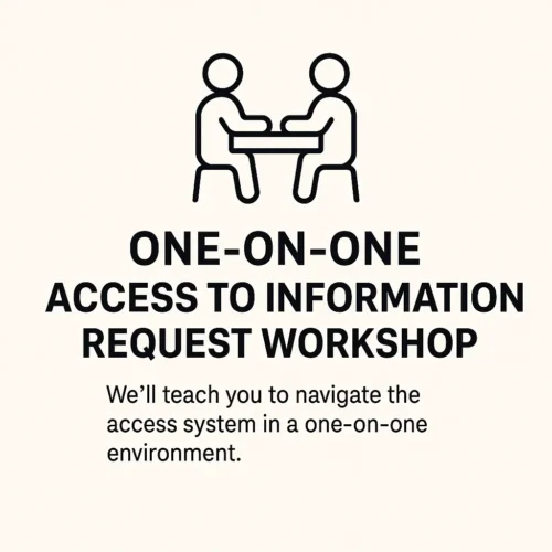 an image depicting Prime Rogue Inc's one-on-one Access to Information Request Workshop