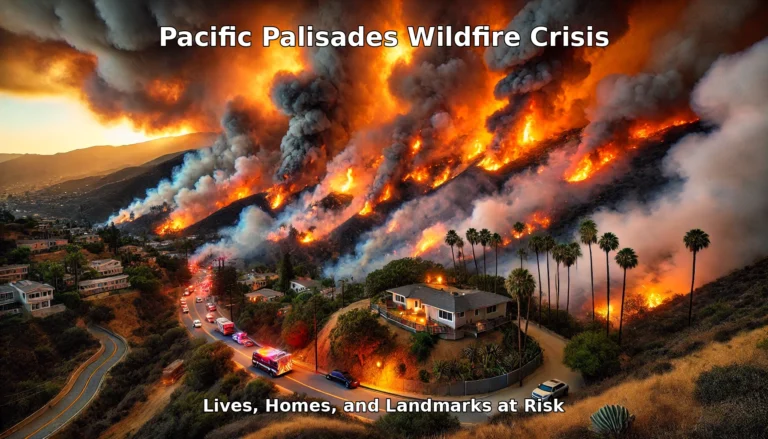 A visual depiction of the Pacific Palisades Wildfire: Survival Actions