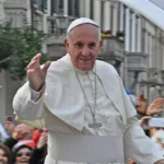A photo of the late Pope Francis in Prato