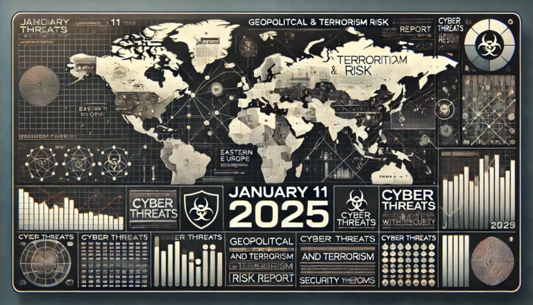 A stylized image depicting the Prime Rogue Daily Risk Report for January 11, 2025