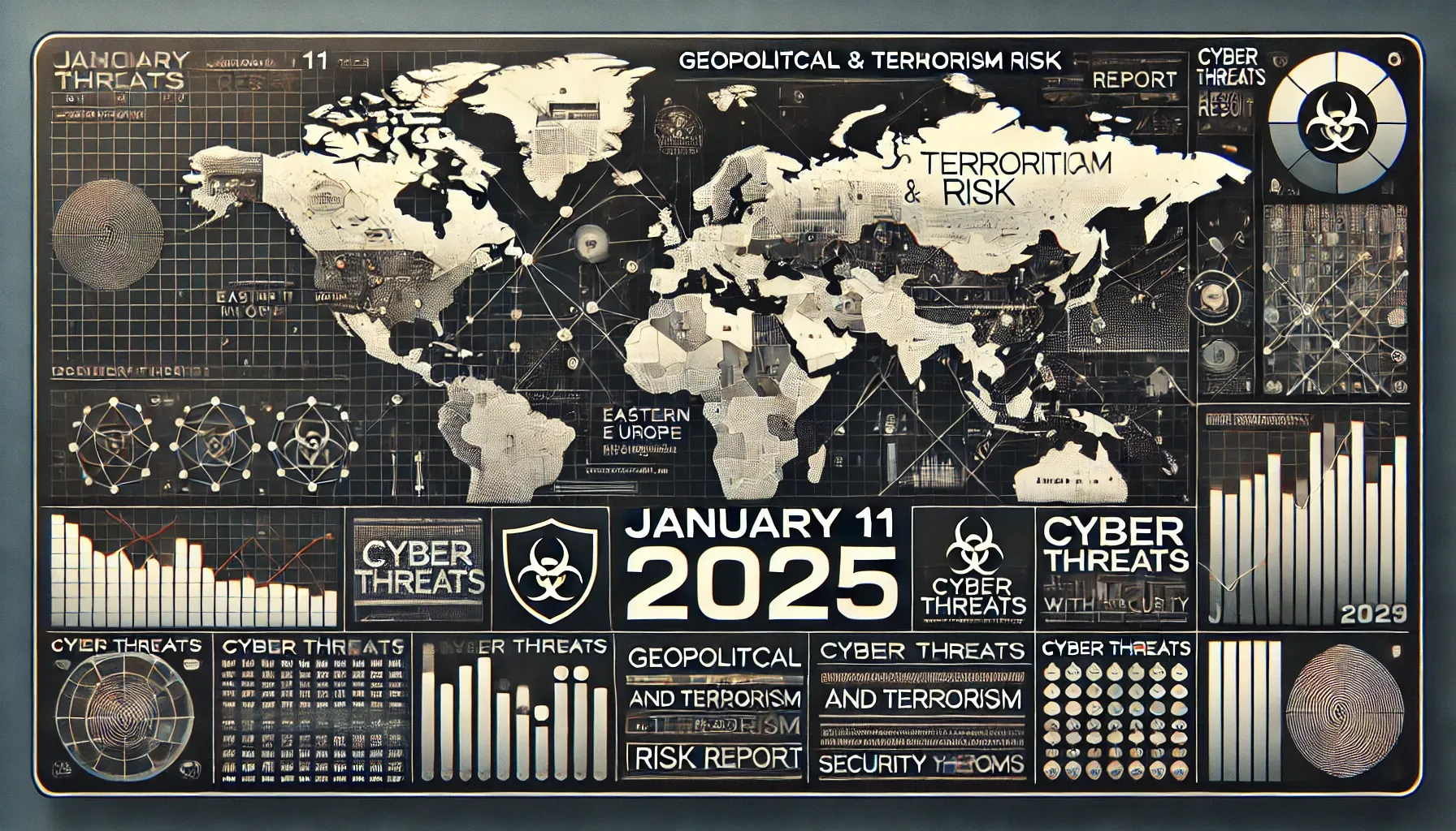 A stylized image depicting the Prime Rogue Daily Risk Report for January 11, 2025