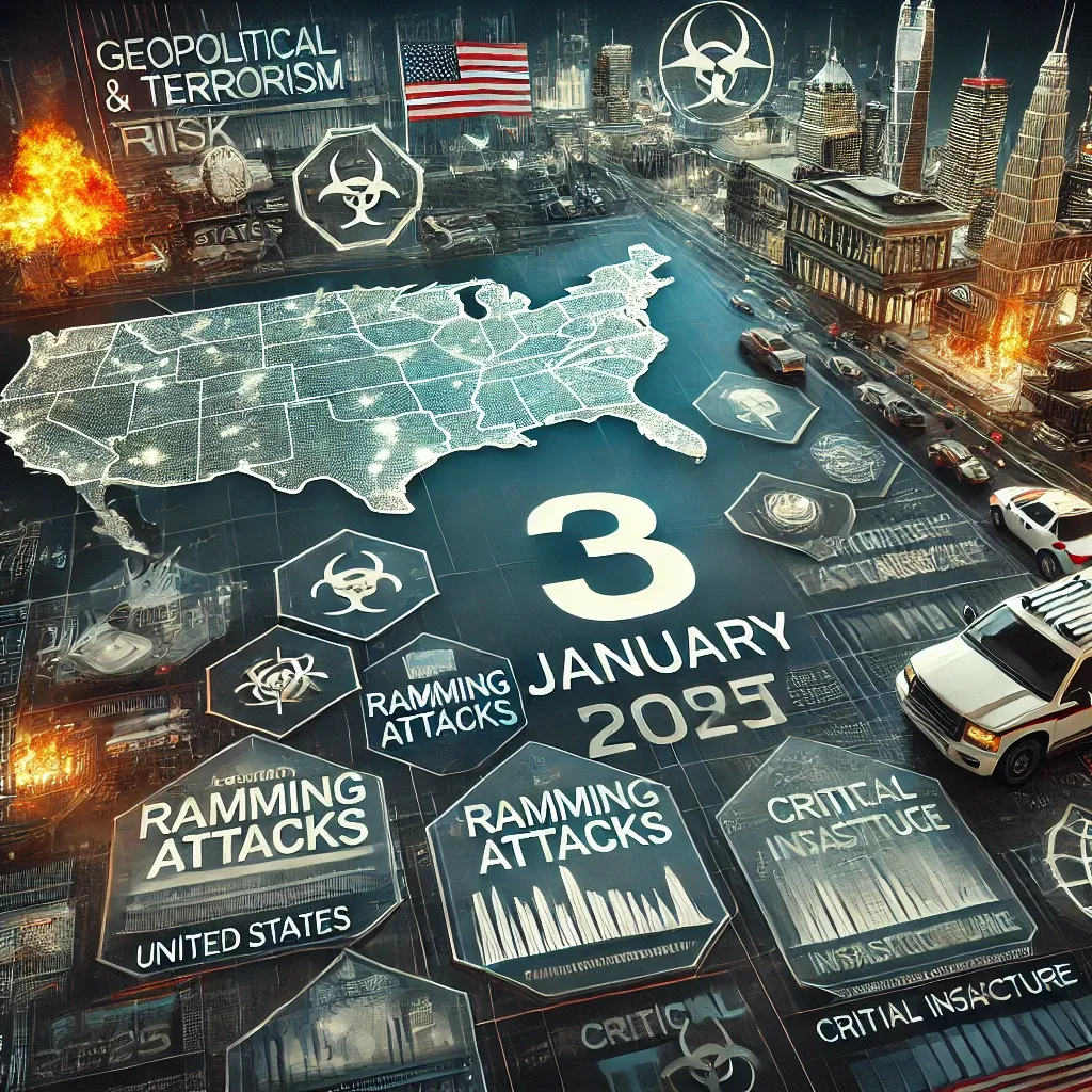A stylized depiction of the Prime Rogue Daily Risk Report for January 3, 2025