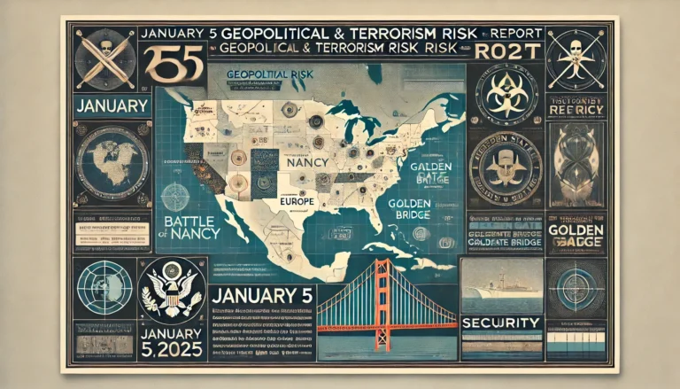 a stylized depiction of the Prime Rogue Daily Risk report for January 5, 2025