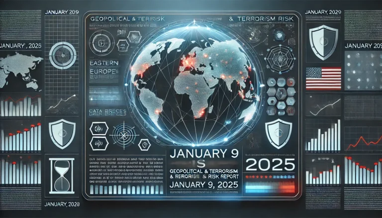 Stylized depictions of the Prime Rogue Daily Risk Report for January 9, 2025