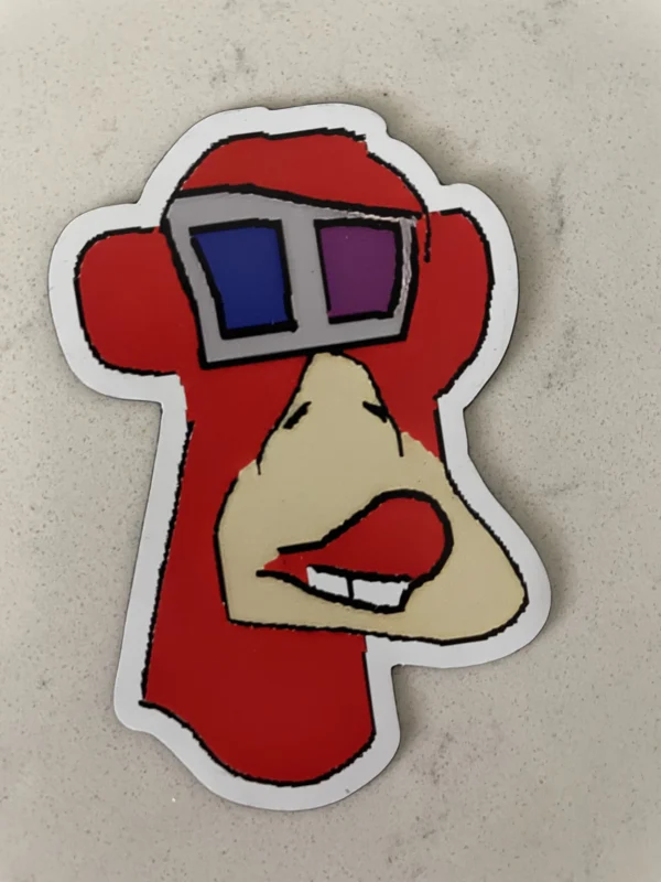 an image of the Rugg Meister Banana head magnet produced as part of the Rare Rugg Apes X Prime Rogue Inc collection