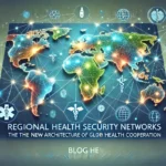 a stylized depiction of Regional Health Security Networks: New Structures of Health Cooperation
