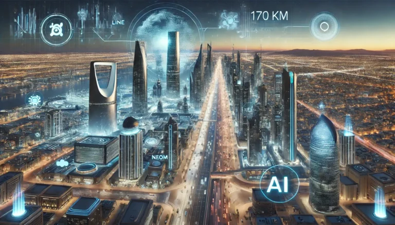 an image depicting Saudi Arabia’s Vision 2030: How AI and Tech Investments Are Reshaping the Kingdom