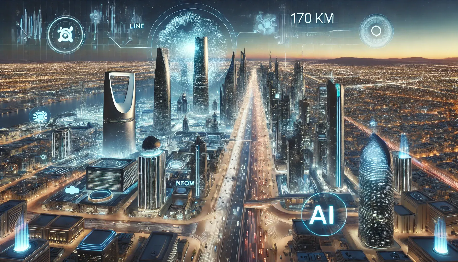 an image depicting Saudi Arabia’s Vision 2030: How AI and Tech Investments Are Reshaping the Kingdom