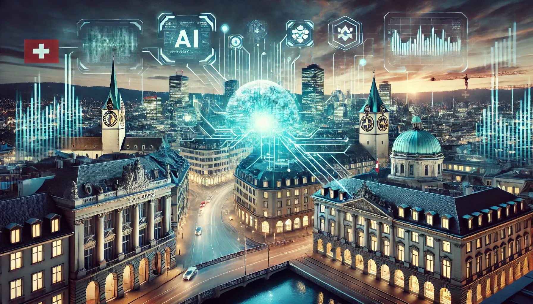 an image depicting Switzerland’s AI and Fintech Boom: How the Nation Is Leading Europe’s Digital Transformation