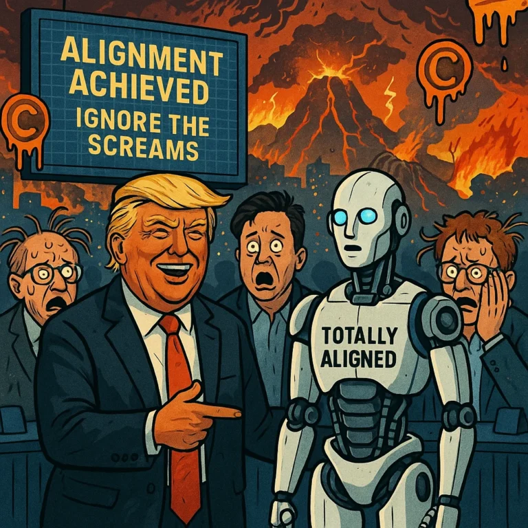 an image depicting Donald Trump and the false promise of ethical AI