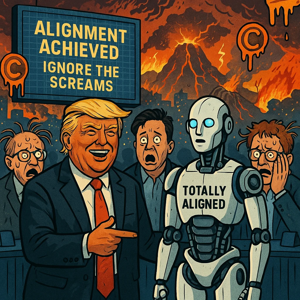 an image depicting Donald Trump and the false promise of ethical AI
