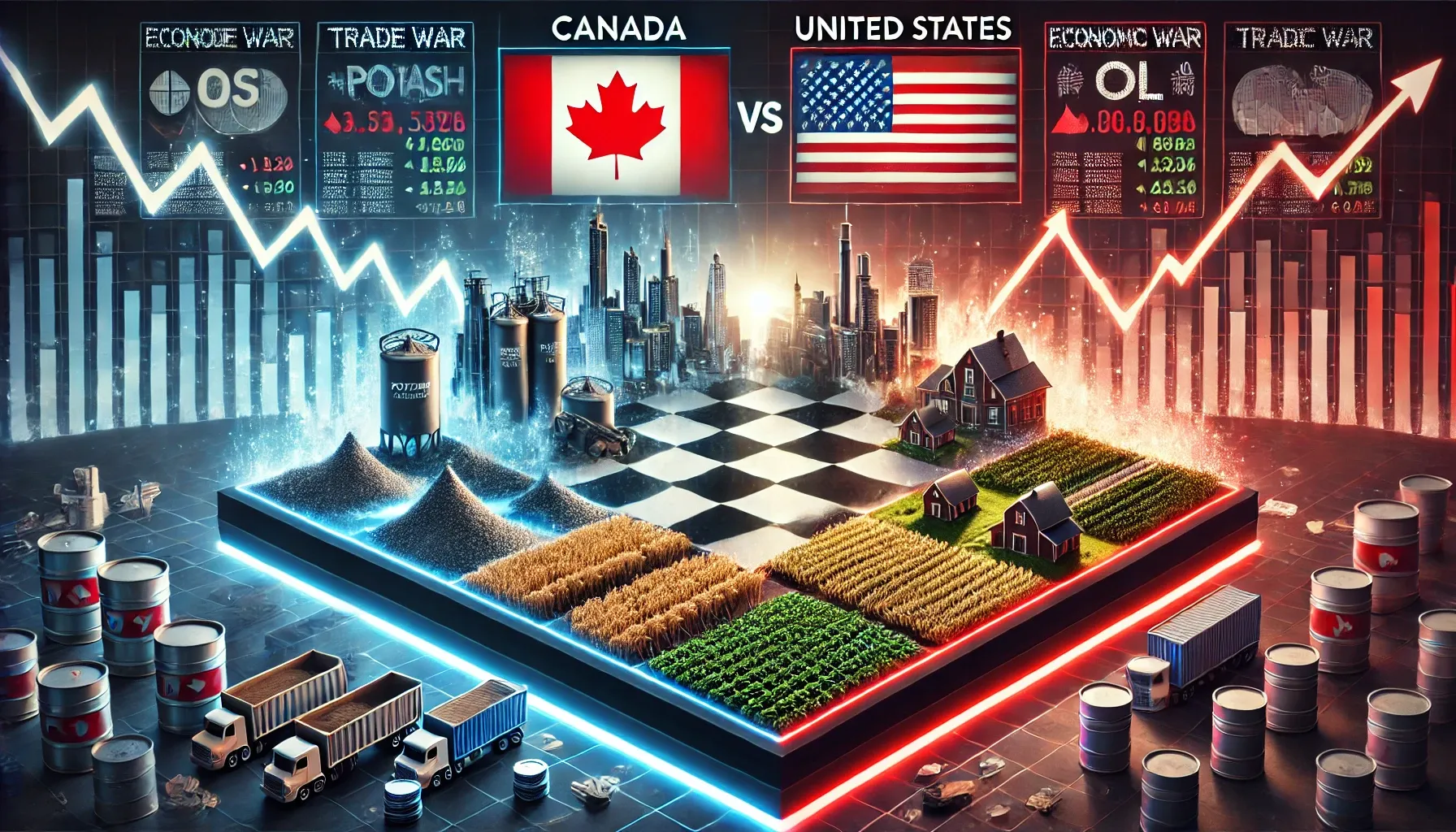 an image depicting The Potash War: How Canada Can Cripple U.S. Agriculture and Force a Reckoning