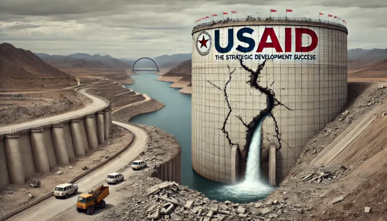 A stylized depiction of The Velvet Glove of Colonialism: USAID’s Road from Altruism to Absolution