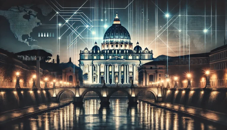 An image depicting Vatican Intelligence: The Holy See’s Secret Role in Global Espionage, Cybersecurity, and Diplomacy