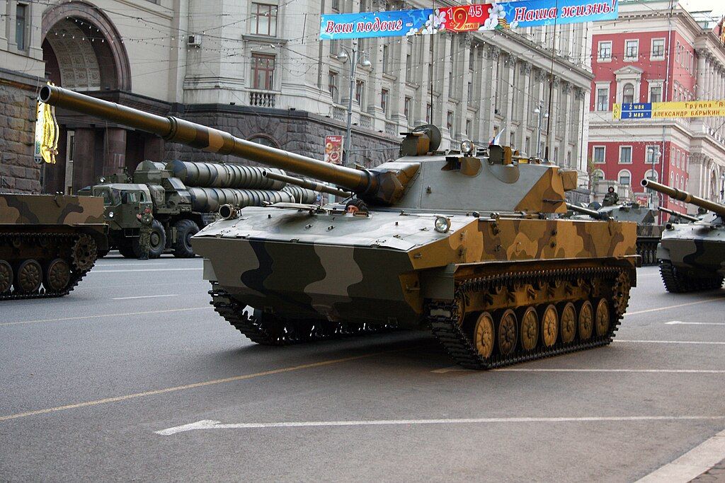 A 2S25 Sprut-SD at the 2008 Moscow Victory Day parade CC-BY-SA 4.0 Vitaly V. Kuzmin - http://vitalykuzmin.net/?q=node/59
