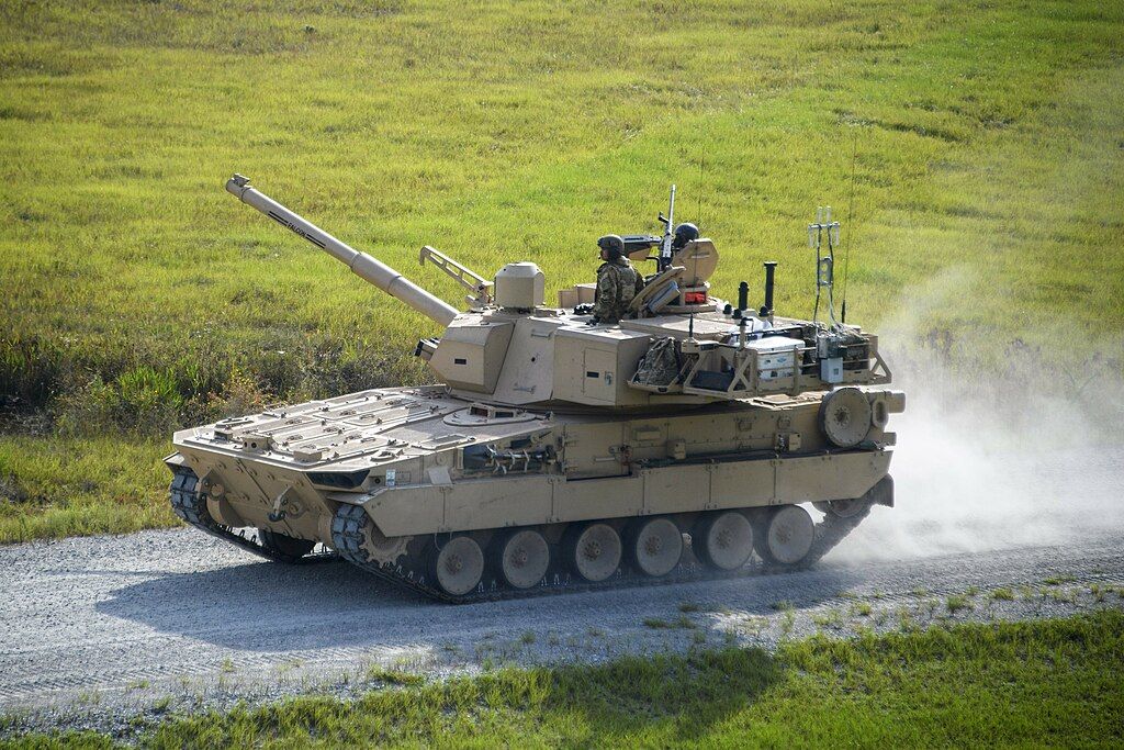 An M10 Booker on the move. United States Army - https://www.army.mil/article/267580/army_names_its_newest_combat_vehicle_after_wwii_and_operation_iraqi_freedom_soldiers