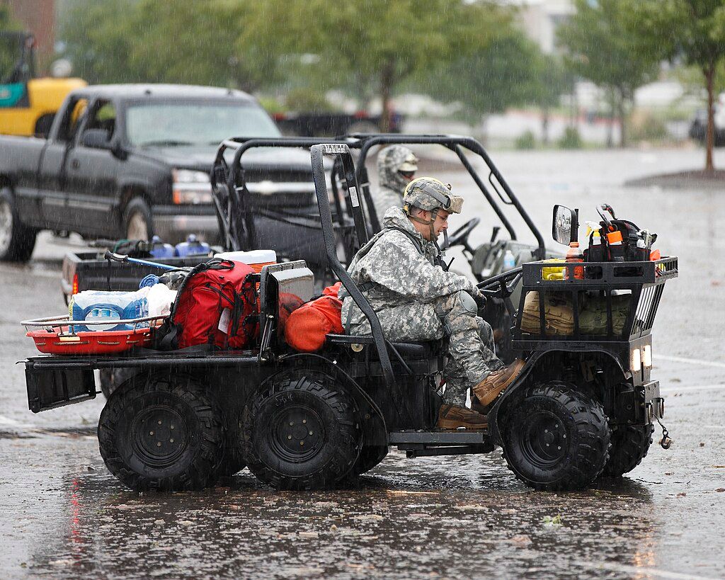 A US Army M-Gator showing members of the 63rd Civil Support Team, Oklahoma National Guard, prepare to start search and rescue operations in Moore, Okla., in response to the May 20, 2013, EF-4 Tornado that ripped through the center of town. Credit: https://www.dvidshub.net/image/938142