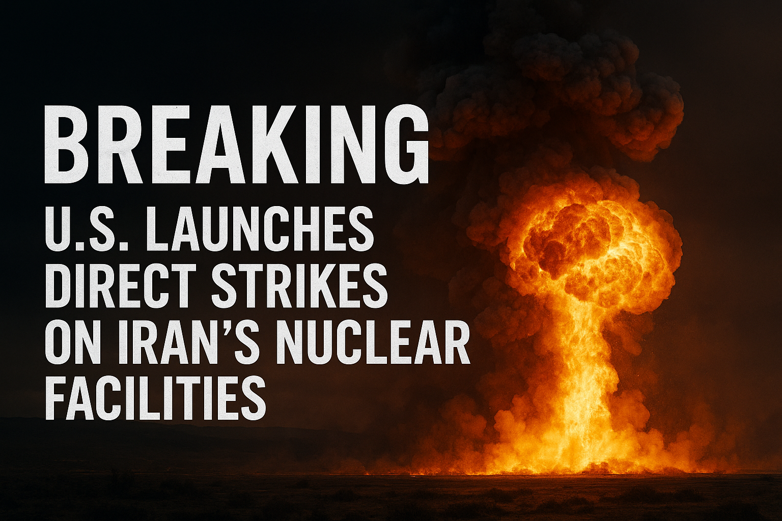 an image depicting Strategic Briefing: U.S. Strikes on Iran’s Nuclear Sites – Immediate and Mid-Term Impact