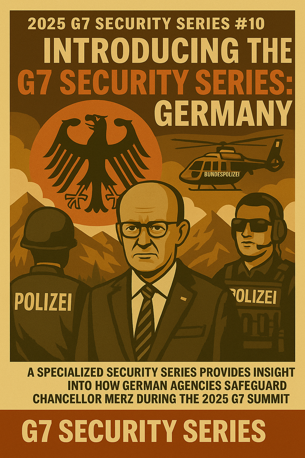 an image depicting Bundesrepublik Shield: German Close Protection, Intelligence, and Contingency Posture at the 2025 G7 in Kananaskis – 2025 G7 Security Series #10