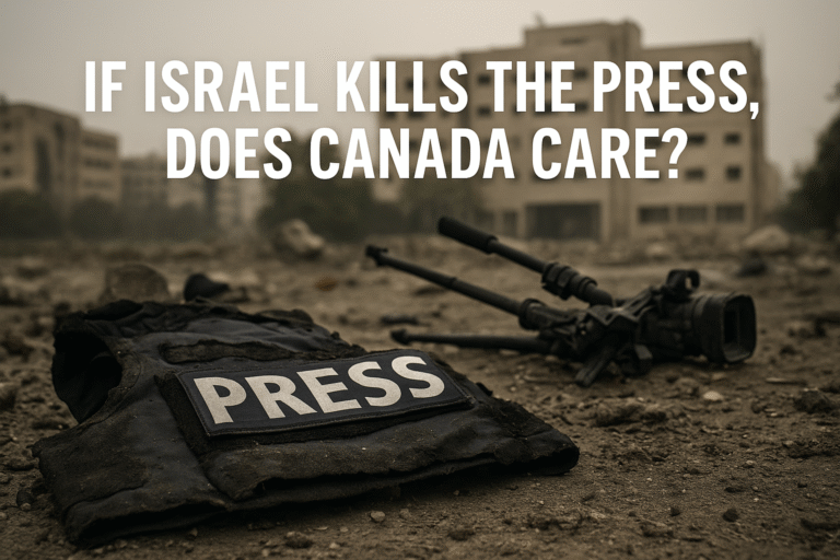 an image depicting Canada’s Hypocrisy: Israel’s Killing of Al Jazeera Journalists Demands Full Sanctions Now