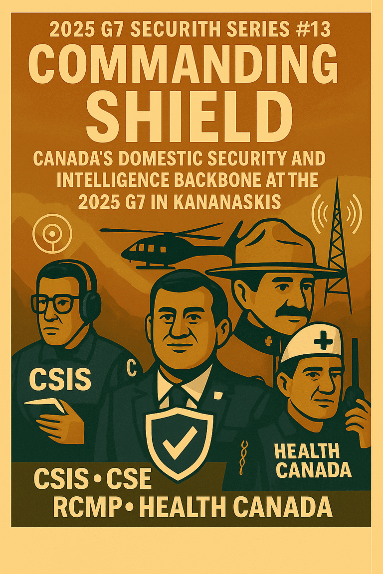 An image depicting Commanding Shield: Canada’s Domestic Security and Intelligence Backbone at the 2025 G7 in Kananaskis – 2025 G7 Security Series #13