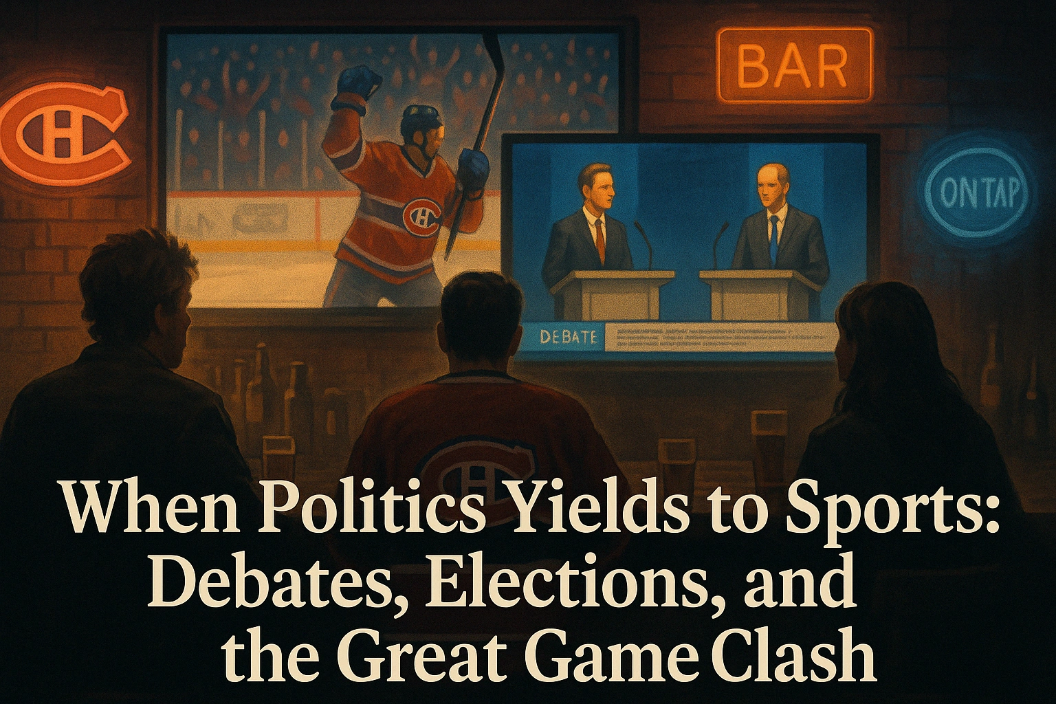 an image depicting Faceoff at Six: Hockey, Democracy, and the Night Canada Chose Both