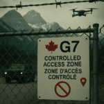 An image depicting G7 Kananaskis 2025: Security Lockdowns, Protest Zones, and the Theatre of Control - A Prime Rogue Inc Series, Part 1