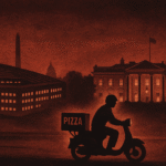 an image depicting The Pentagon Pizza Index: Behavioral OSINT, National Security, and the Geopolitics of Takeout