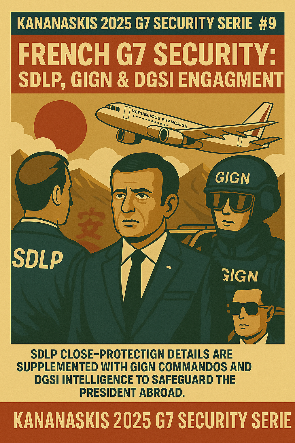 An image depicting République Armée: French Presidential Protection and GIGN Deployment at the 2025 G7 in Kananaskis 2025 G7 Security Series #9