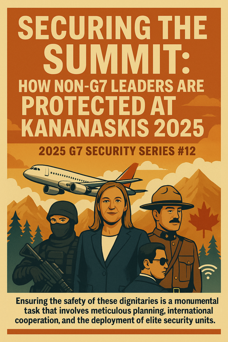 An image depicting Securing the Summit: How Non-G7 Leaders Are Protected at Kananaskis 2025 - 2025 G7 Security Series #12