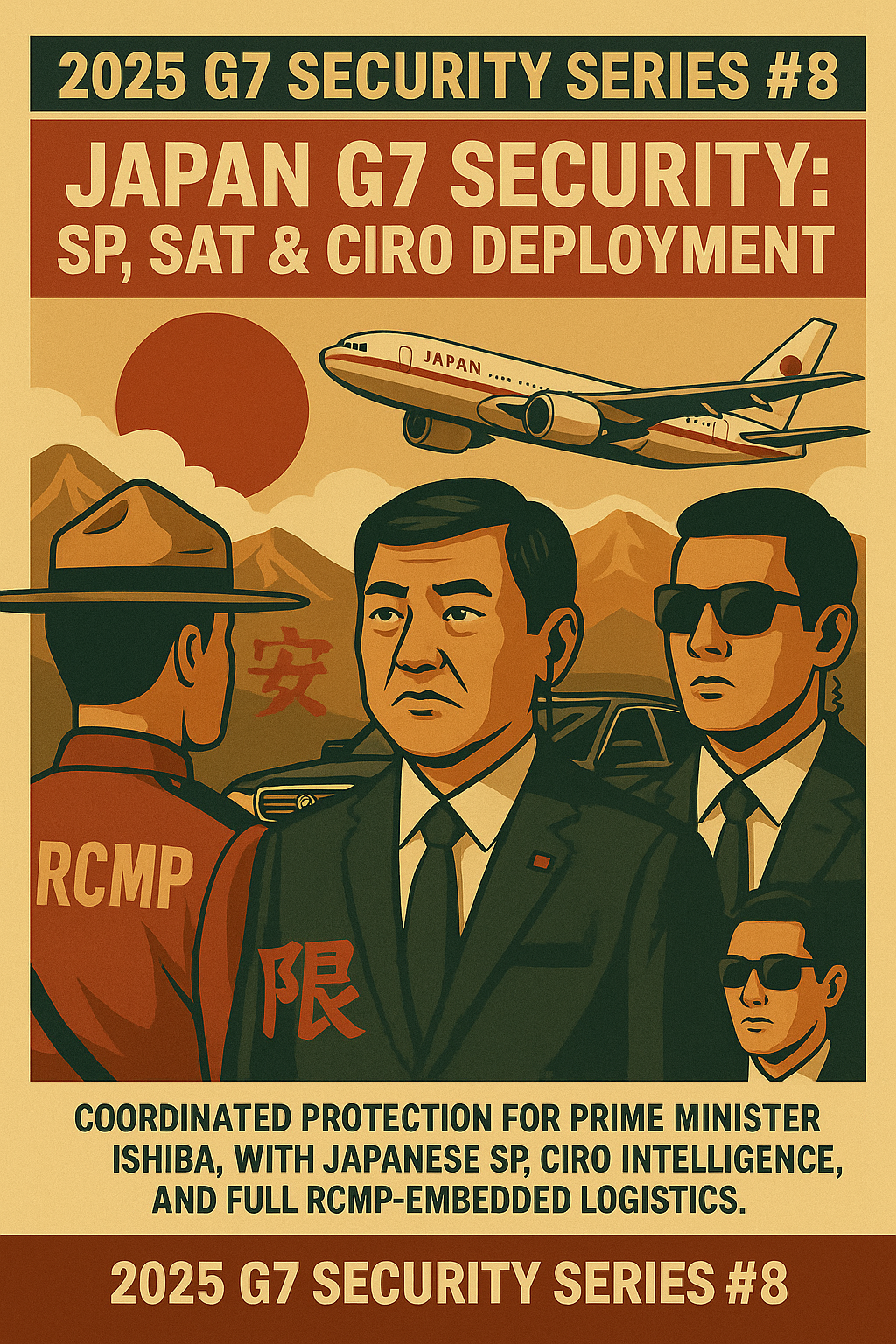 an image depicting Summit Shadows: Japan’s Security Footprint at the 2025 G7 Kananaskis Summit - 2025 G7 Security Series #8