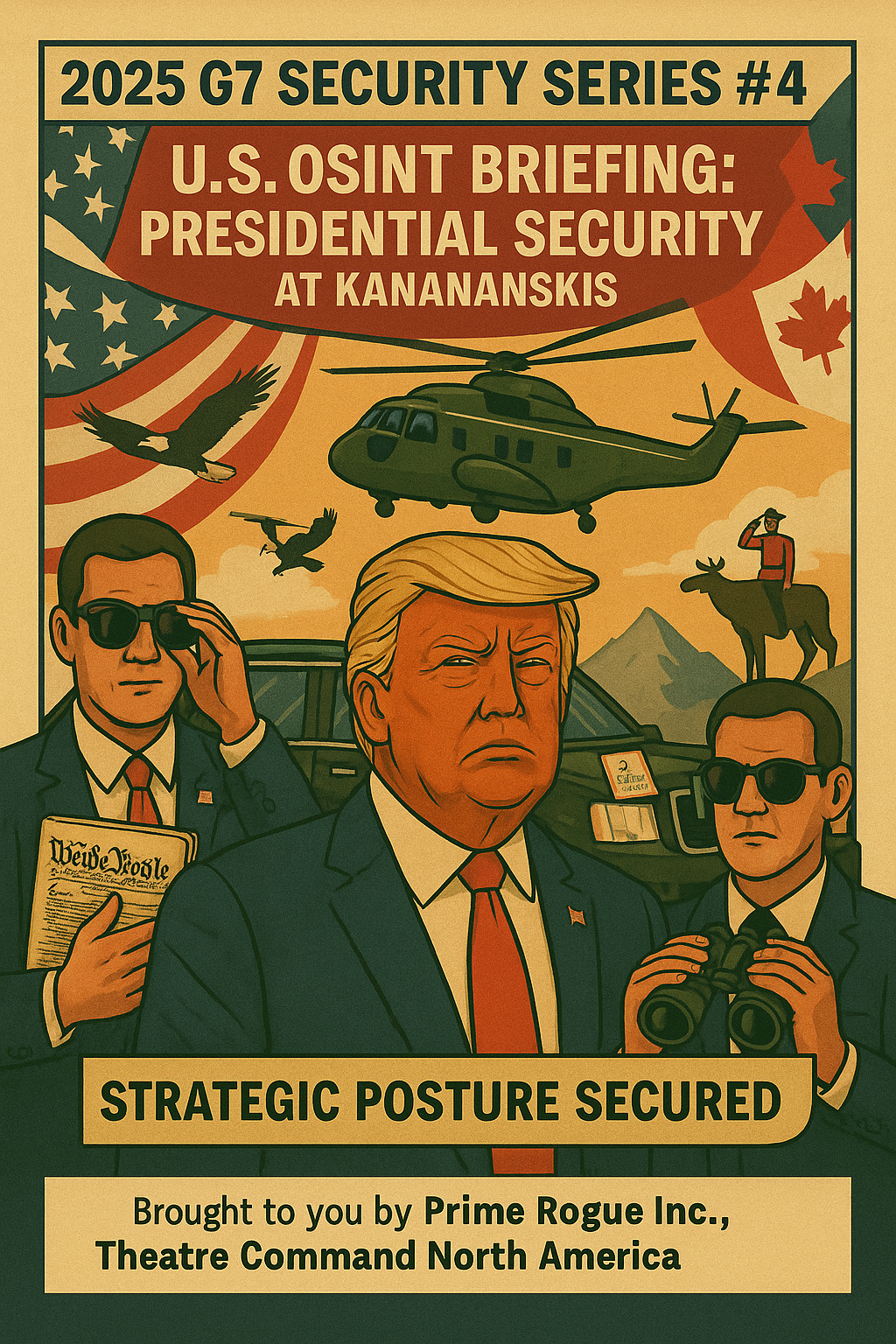 An image depicting The American Perimeter: U.S. Protective Operations and Intelligence Footprint at G7 Kananaskis 2025 - 2025 G7 Security Series #4