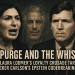 an image depicting The MAGA Purge and the Whistle: How Laura Loomer's Loyalty Crusade Targets Tucker Carlson's Epstein Codebreaking