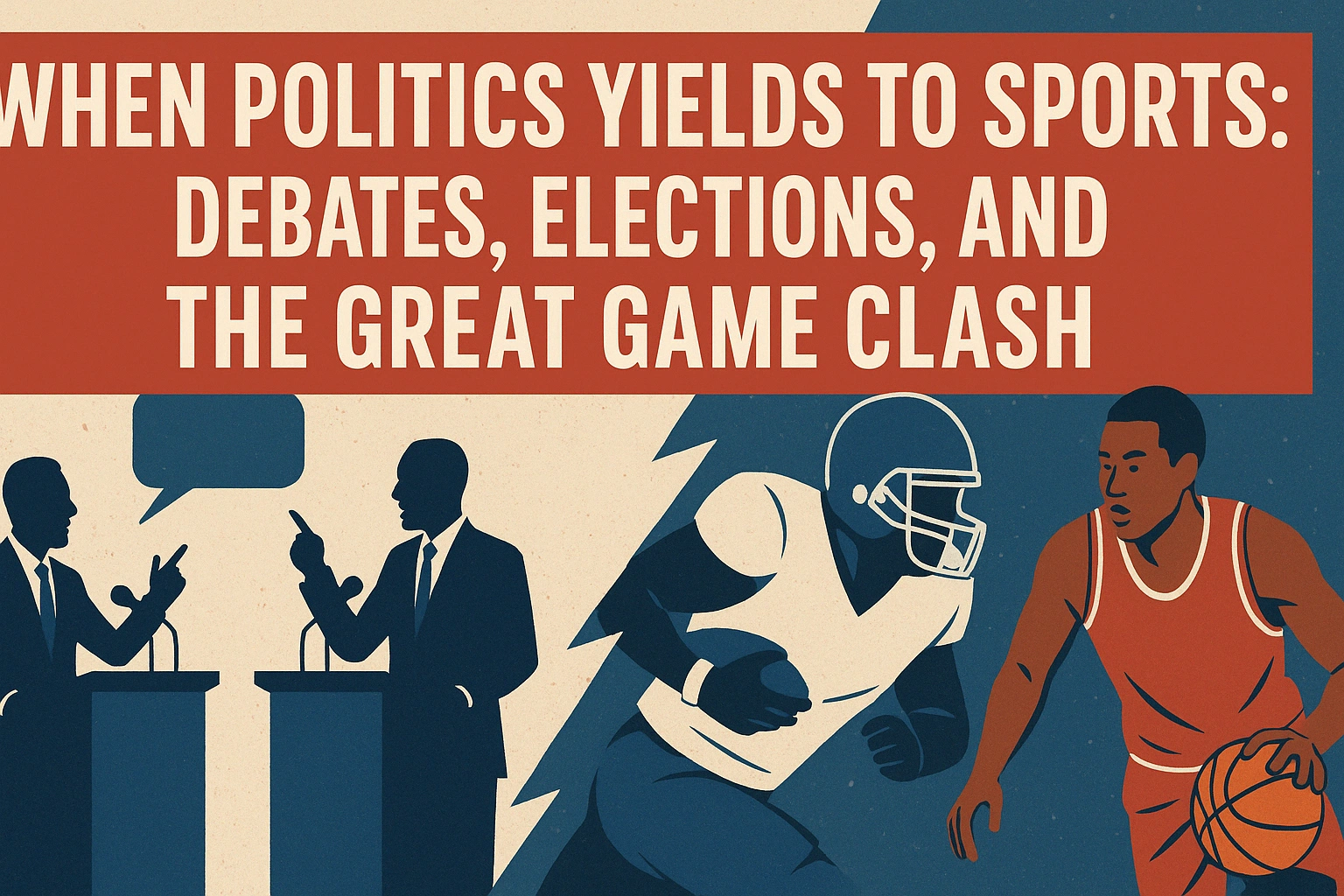 an image depicting When Politics Yields to Sports: Debates, Elections, and the Great Game Clash