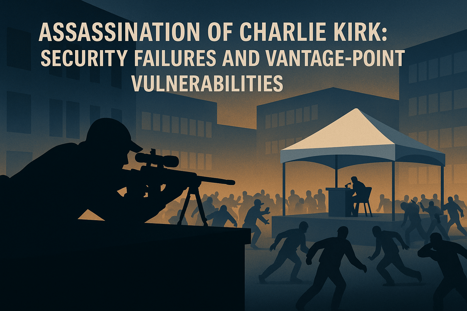 An image depicting Assassination of Charlie Kirk: Security Failures and Vantage-Point Vulnerabilities