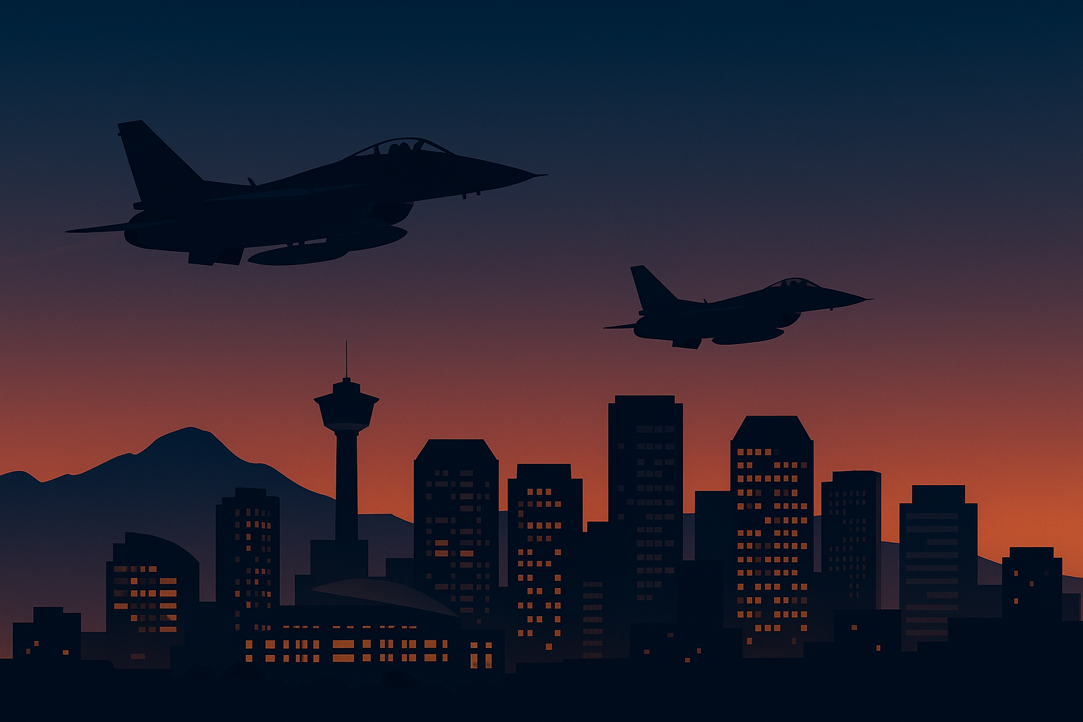 an image depicting Fighter Jets Over Calgary: An OSINT Investigation of the September 15, 2025 Bomb Threats