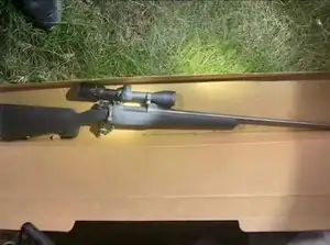 A photo of the bolt-action Mauser rifle used by Charlie Kirk's assassin
